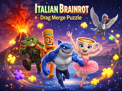 Italian Brainrot Drag Merge Puzzle
